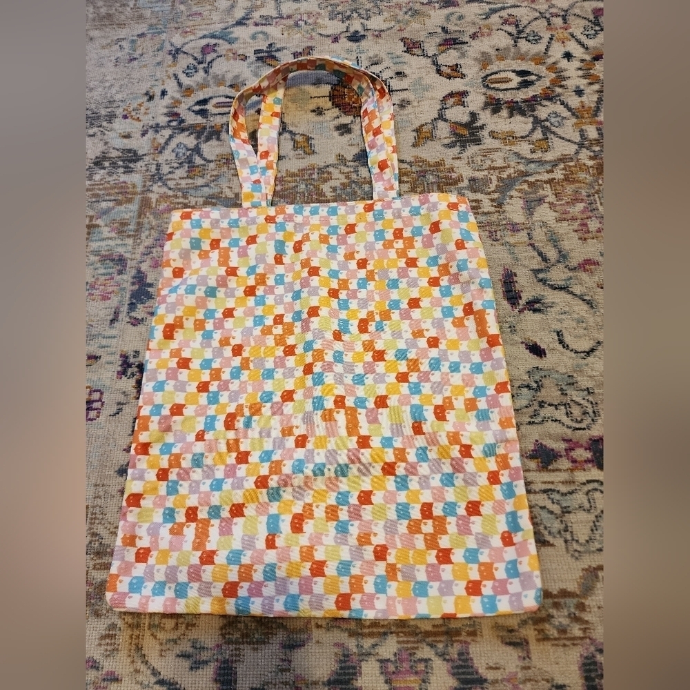 NWOT Mandville Signature Vibrant Multicolor Canvad Tote Bag